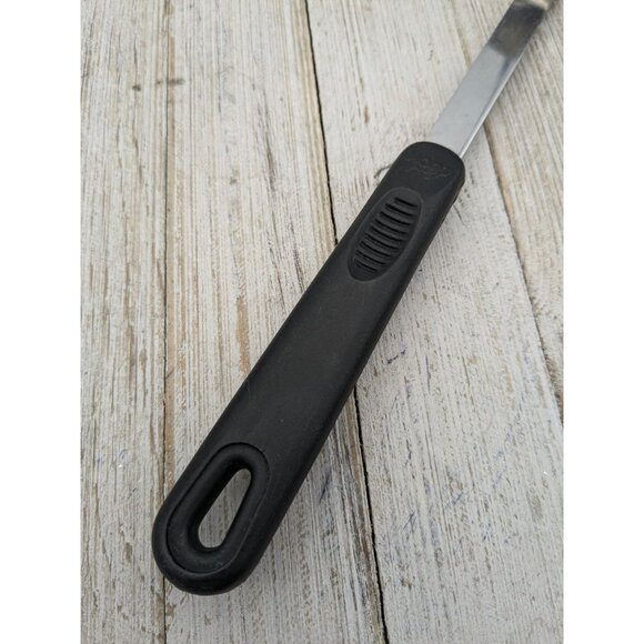 Soup Ladle Black Handle Slotted 11" Good Cooks Metal Chrome - Picture 3 of 8